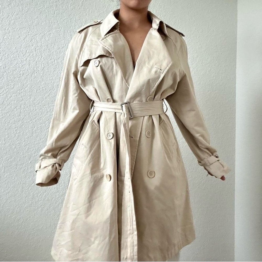 Y2k Beige Fleet Street Trench Coat Size 12